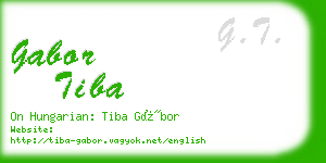 gabor tiba business card